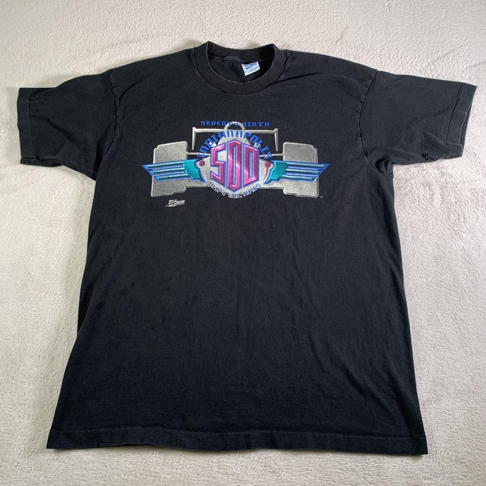 Vintage Indianapolis 500 Shirt‎ Mens Large Black 1995 Salem Sportswear Racing